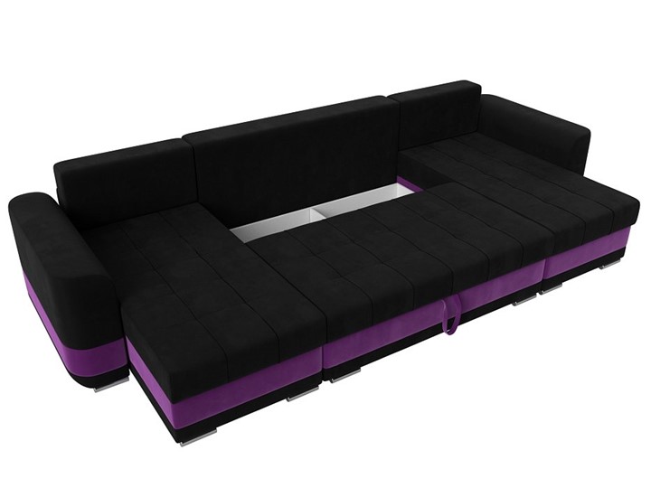 П-образный диван Честер, Черный/фиолетовый (вельвет) в Екатеринбурге - изображение 6