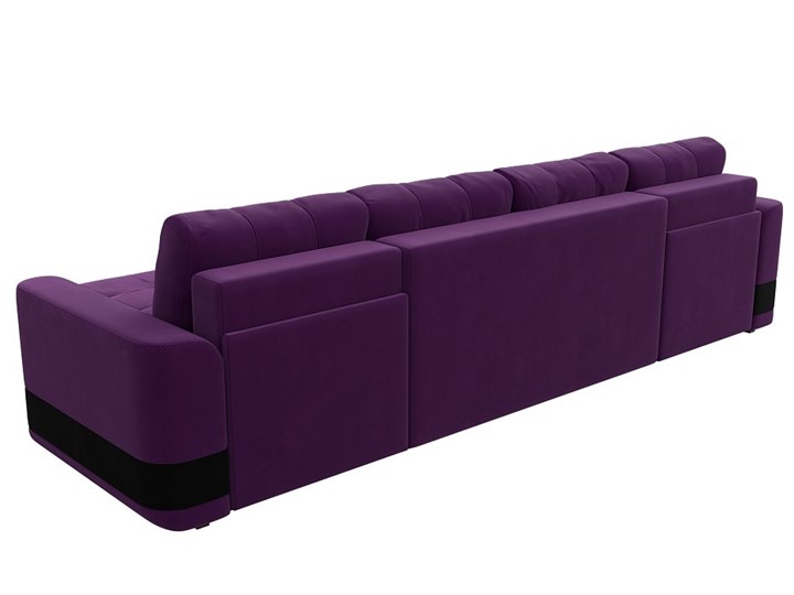 П-образный диван Честер, Фиолетовый/черный (вельвет) в Первоуральске - изображение 8