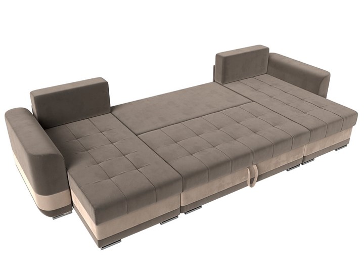 П-образный диван Честер, Коричневый/бежевый (велюр) в Первоуральске - изображение 7
