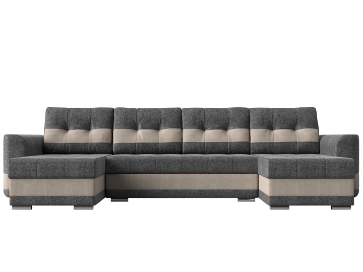 П-образный диван Честер, Серый/бежевый (рогожка) в Первоуральске - изображение 1