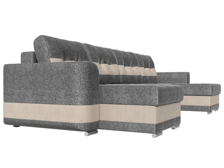П-образный диван Честер, Серый/бежевый (рогожка) в Кушве - изображение 2