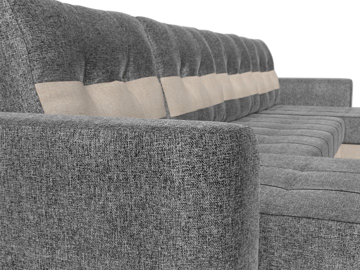 П-образный диван Честер, Серый/бежевый (рогожка) в Первоуральске - изображение 3