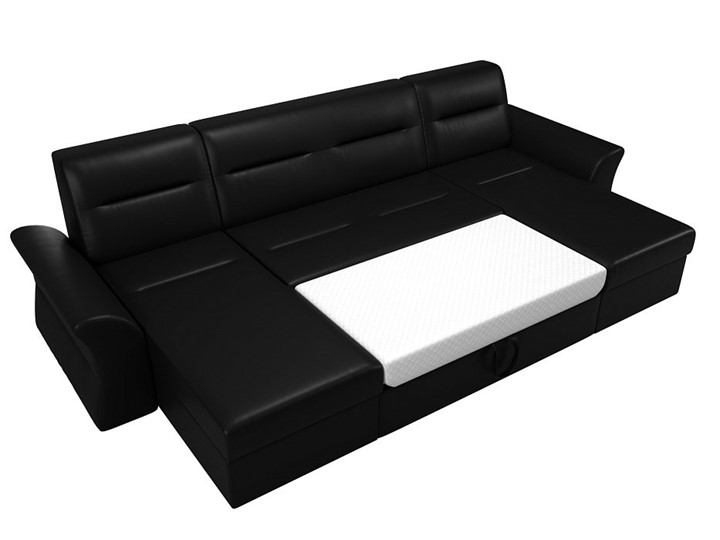 П-образный диван Клайд, Черный (Экокожа) в Екатеринбурге - изображение 1
