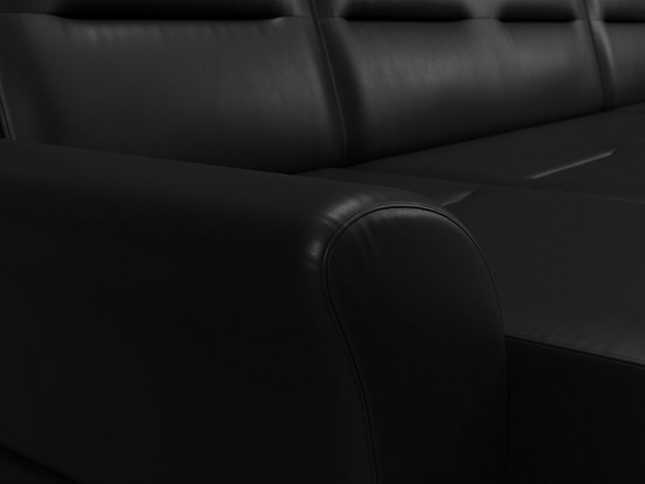 П-образный диван Клайд, Черный (Экокожа) в Екатеринбурге - изображение 5