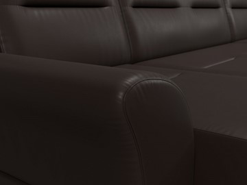 Большой П-образный диван Клайд, Коричневый (Экокожа) в Первоуральске - предосмотр 5