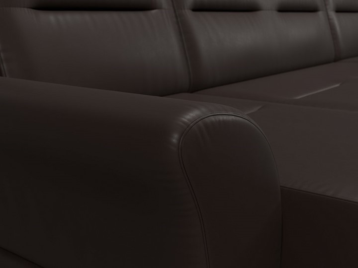 Большой П-образный диван Клайд, Коричневый (Экокожа) в Первоуральске - изображение 5