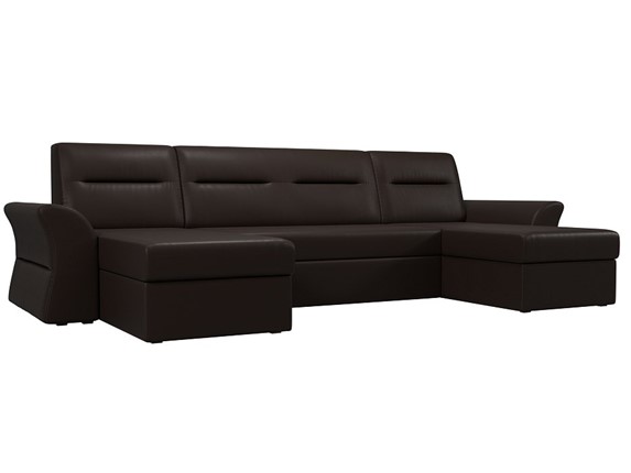 Большой П-образный диван Клайд, Коричневый (Экокожа) в Первоуральске - изображение