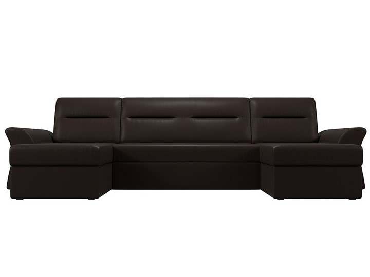 Большой П-образный диван Клайд, Коричневый (Экокожа) в Екатеринбурге - изображение 7