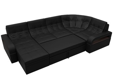 П-образный диван Лига-035, Черный (Экокожа) в Ревде - предосмотр 2