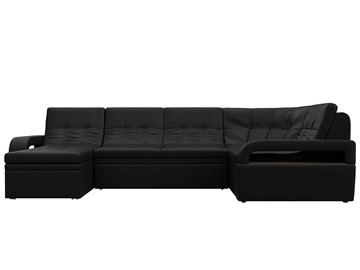 П-образный диван Лига-035, Черный (Экокожа) в Ревде - предосмотр 3