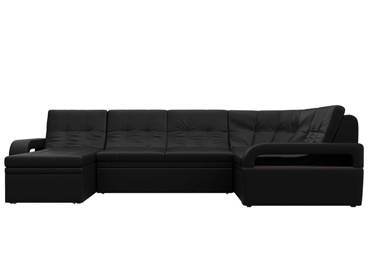 П-образный диван Лига-035, Черный (Экокожа) в Первоуральске - изображение 3