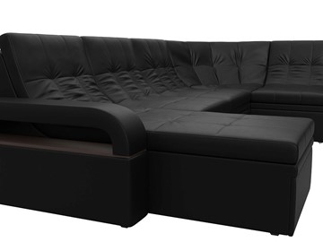 П-образный диван Лига-035, Черный (Экокожа) в Ревде - предосмотр 4