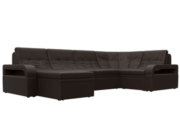 П-образный диван Лига-035, Коричневый (Экокожа) в Асбесте