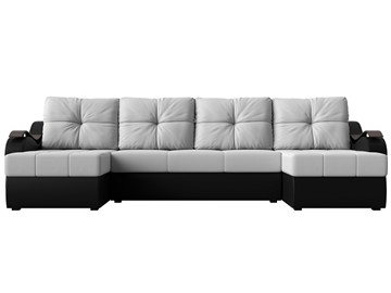 П-образный диван Меркурий П, Белый/черный (экокожа) в Первоуральске - предосмотр 1