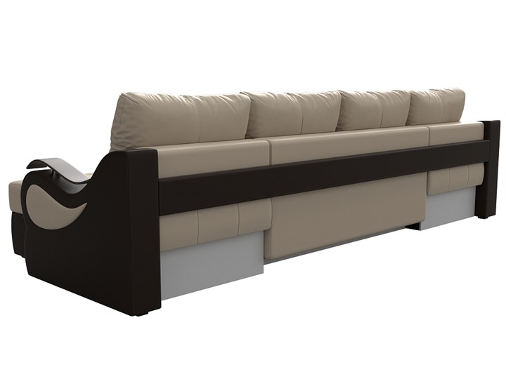 П-образный диван Меркурий П, Бежевый/коричневый (экокожа) в Богдановиче - изображение 7