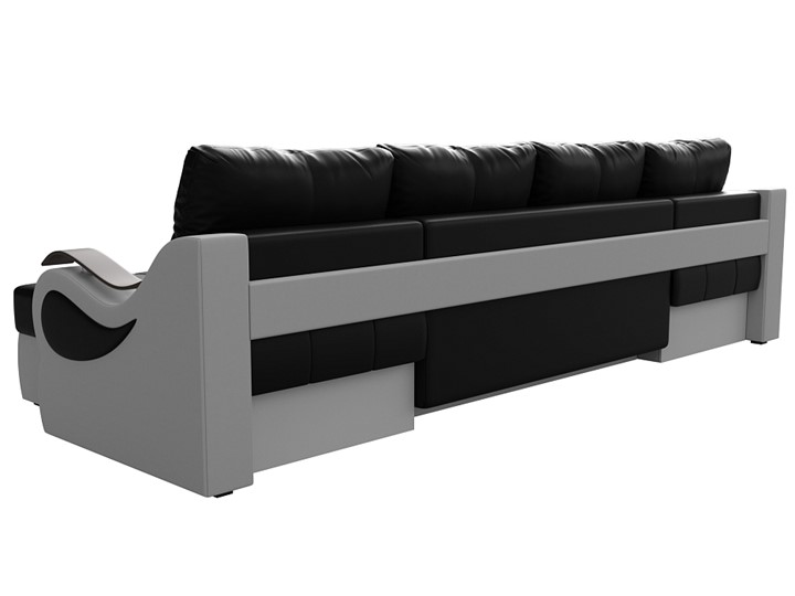 П-образный диван Меркурий П, Черный/белый (экокожа) в Первоуральске - изображение 7