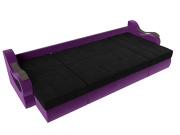 П-образный диван Меркурий П, Черный/фиолетовый (вельвет) в Ревде - предосмотр 5