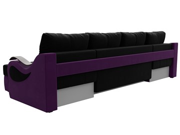 П-образный диван Меркурий П, Черный/фиолетовый (вельвет) в Ревде - предосмотр 7