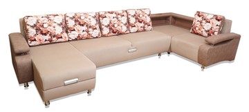 П-образный диван Престиж-15 люкс с полкой в Кушве