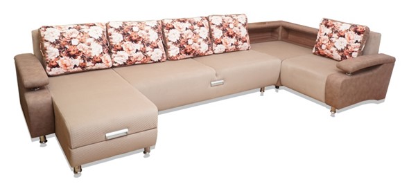 П-образный диван Престиж-15 люкс с полкой в Кушве - изображение