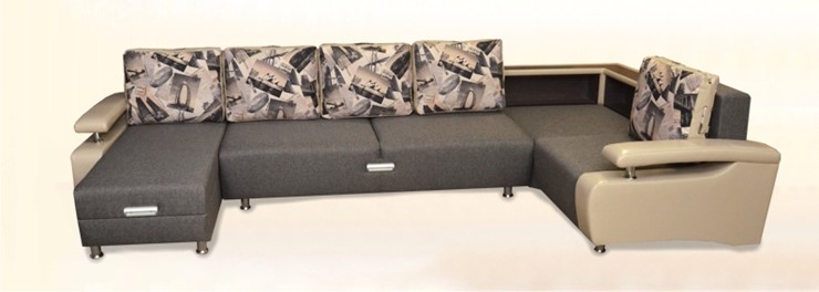 П-образный диван Престиж-15 люкс с полкой в Кушве - изображение 2