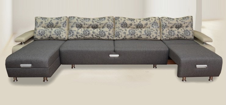 П-образный диван Престиж-15 микс в Полевском - изображение 1