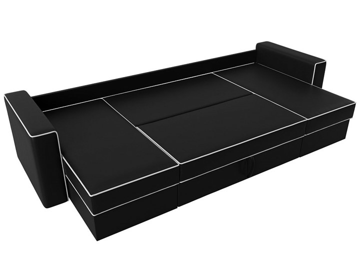 П-образный диван Принстон, Черный (Экокожа) боннель в Ревде - изображение 2