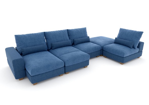 П-образный диван V-10-M П (П1+Д4+Д2+УС+ПС), Memory foam в Асбесте - изображение