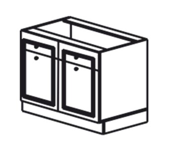 Кухонная тумба Веста рабочая двухдверная с ящиками 820*600*525 мм в Первоуральске