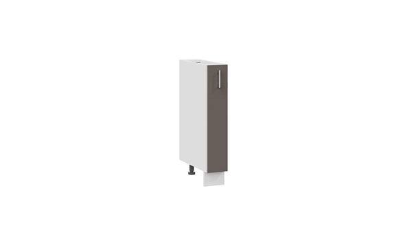 Шкаф напольный с выдвижной корзиной Габриэлла 1Н15К (Белый/Муссон) в Кушве - изображение