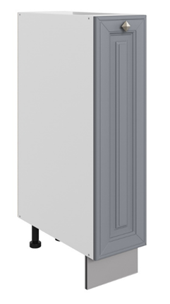 Шкаф рабочий Мишель L200 (1 дв. гл.) эмаль (белый/серый) в Екатеринбурге - изображение