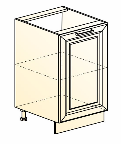 Шкаф рабочий Мишель L500 (1 дв. гл.) эмаль (белый/белый) в Екатеринбурге - изображение 1