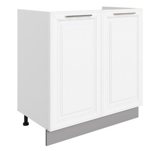 Шкаф рабочий Мишель под мойку L800 (2 дв. гл.) эмаль (белый/белый) в Первоуральске