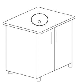 Кухонный шкаф двухдверный под врезную мойку Некст МДФ  Б25 МДФ  премиум, глянец, металик в Первоуральске