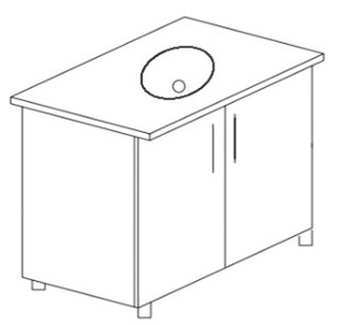 Кухонный шкаф двухдверный под врезную мойку Некст МДФ  Б26 МДФ  премиум, глянец, металик в Первоуральске