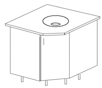 Кухонный шкаф угловой под врезную мойку Некст МДФ Б28 МДФ  матовый без столешницы в Первоуральске