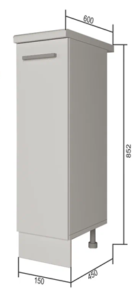 Кухонная тумба Н 15, Бетон пайн/Белый в Кушве - изображение