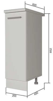 Тумба на кухню Н 20, Мокко/Белый в Первоуральске - изображение
