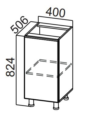 Тумба кухонная Стайл, С400, МДФ в Ревде - изображение