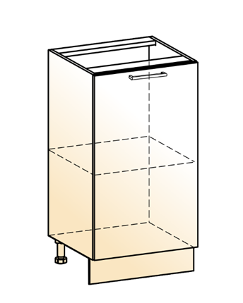 Кухонная тумба Яна L400 (1 дв. гл.) в Первоуральске - изображение