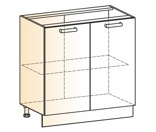 Кухонная тумба Яна L800 (2 дв. гл.) в Первоуральске - изображение