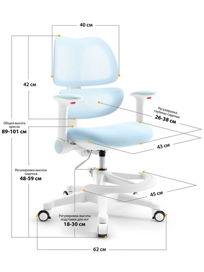 Растущее детское кресло Dream Air Y-607 KBL в Кушве - изображение 2