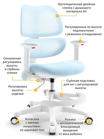 Растущее детское кресло Dream Air Y-607 KBL в Екатеринбурге - изображение 1