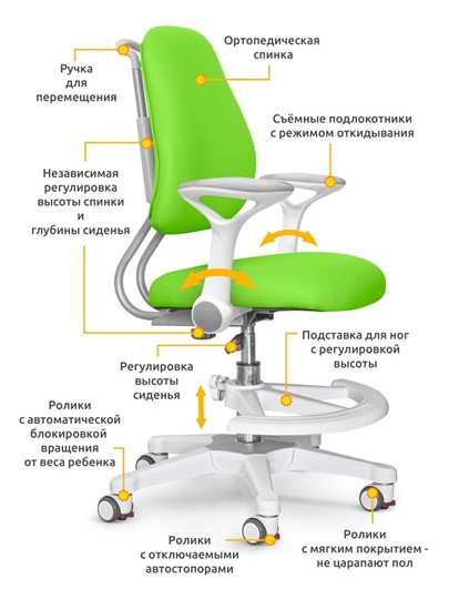 Кресло ErgoKids Y-507 KZ с подлокотниками в Артемовском - изображение 1
