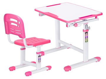 Стол растущий и стул Mealux EVO-07 Pink, розовая в Ревде