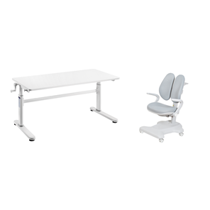 Комплект парта + кресло Imparare Grey + Estate Grey + чехол для кресла в подарок в Ревде
