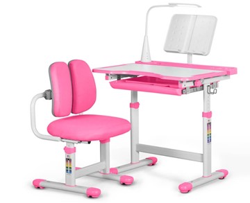 Растущая парта + растущее кресло Mealux EVO BD-23 Pink в Красноуфимске