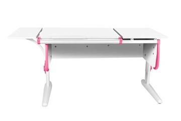 Детский стол-трансформер 1/75-40 (СУТ.25) + Polka_b 1/550 белый/белый/розовый в Кушве