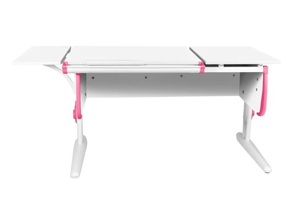 Детский стол-трансформер 1/75-40 (СУТ.25) + Polka_b 1/550 белый/белый/розовый в Екатеринбурге - изображение
