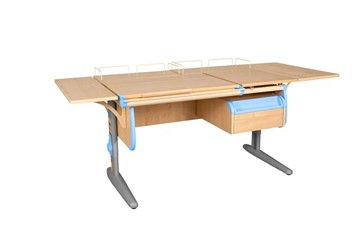 Детский стол-трансформер 1/75-40 (СУТ.25) + Polka_z 1/600 (2 шт.) + Polka_b 1/550 (2 шт.)  + Tumba 1 бежевый/серый/ниагара в Тавде